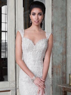 Justin Alexander 9810 in champagne size 10 NWT